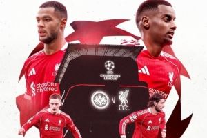 利物浦发布欧冠客战法鹰海报：维尔茨、伊萨克、索博、加克波在列
